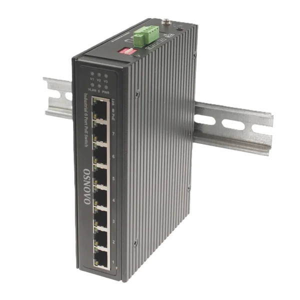 Промышленный PoE коммутатор Osnovo Gigabit Ethernet на 8 портов. Порты: 1 x GE (10/100/1000Base-T) с PoE BT (до 90W), 7 x GE (10/100/1000Base-T) с PoE (до 30W)