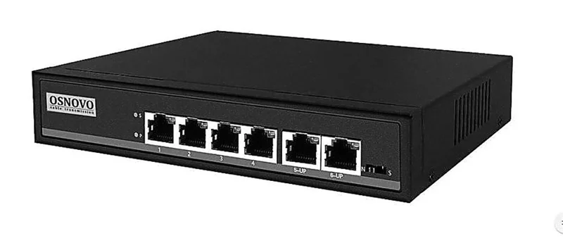 Passive PoE коммутатор Fast Ethernet на 6 портов. Порты: 4 х FE (10/100 Base-T) совместимы с PoE (IEEE 802.3af/at), 2 x FE (10/100 Base-T) Uplink. Совместим со станадартами PoE IEEE 802.3af/at. Мощность PoE на порт - до 30W.